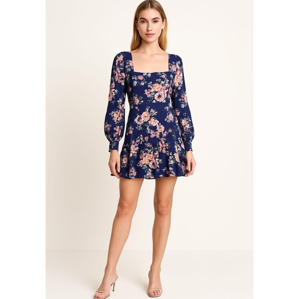 YUMI KIM Anthropologie NEW Hey Jude‎ Mini Dress Size 10 Women Silkwood Navy